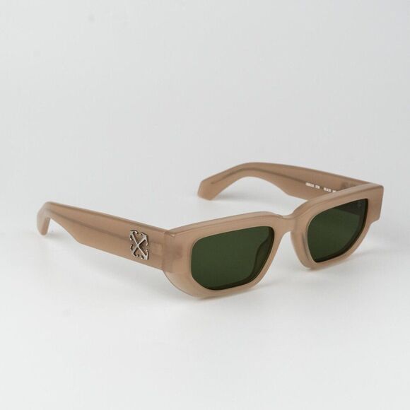 Off-White GREELEY Women Sunglasses Beige Green Square OERI115 GREELEY 1755 NEW main image 5